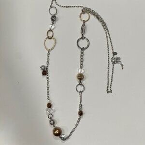 Lia Sophia - Gold Crystal Silver Necklace